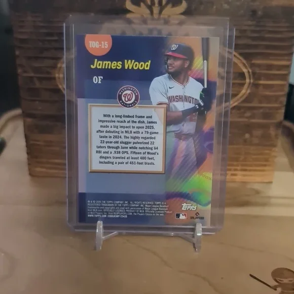 2026 Topps James Wood Titans Of The Game Nationals - Picture 2 of 2